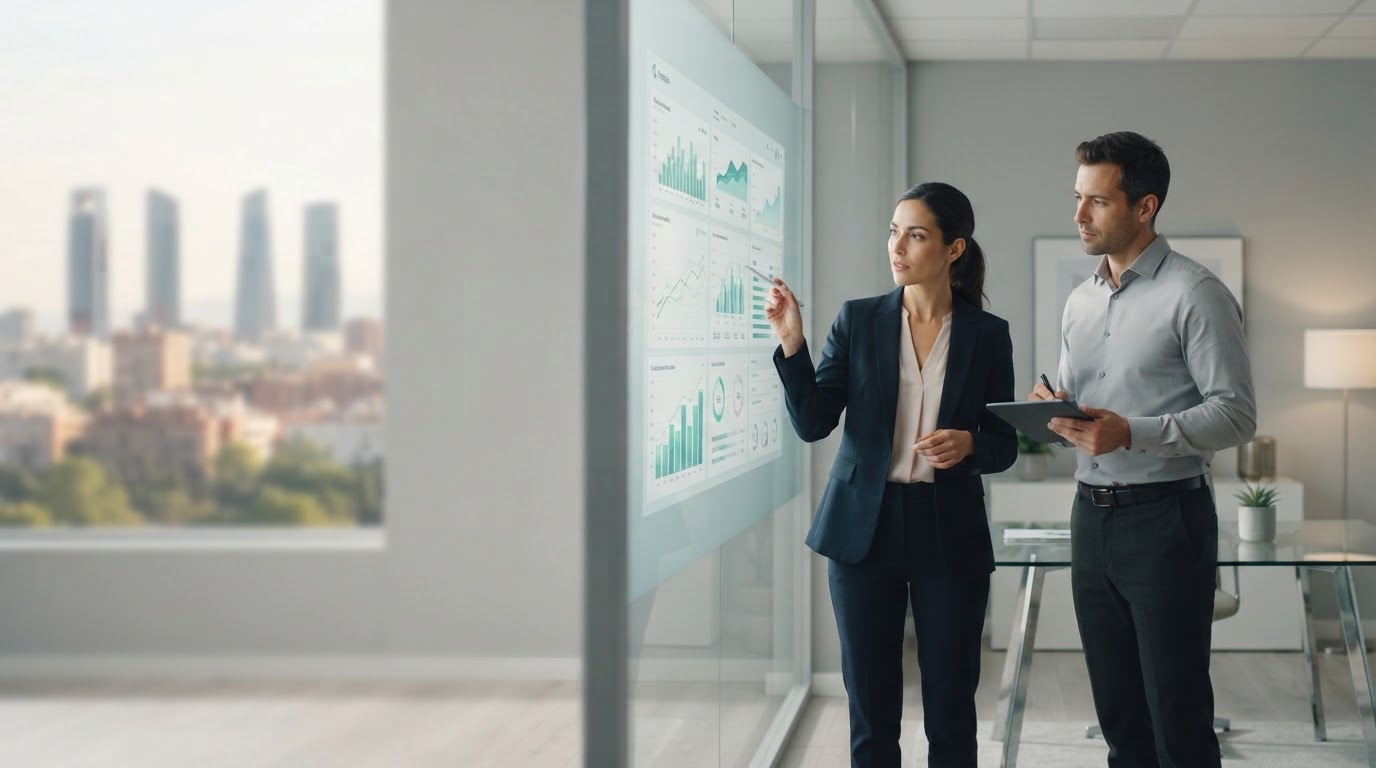 Orela Zurem panel de análisis financiero mostrando una tendencia de crecimiento estable